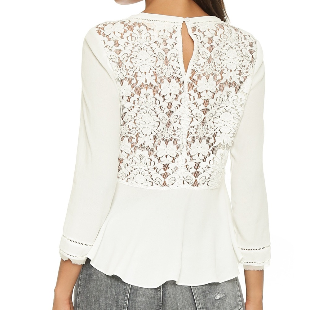 Rebecca Taylor Lace Back Blouse